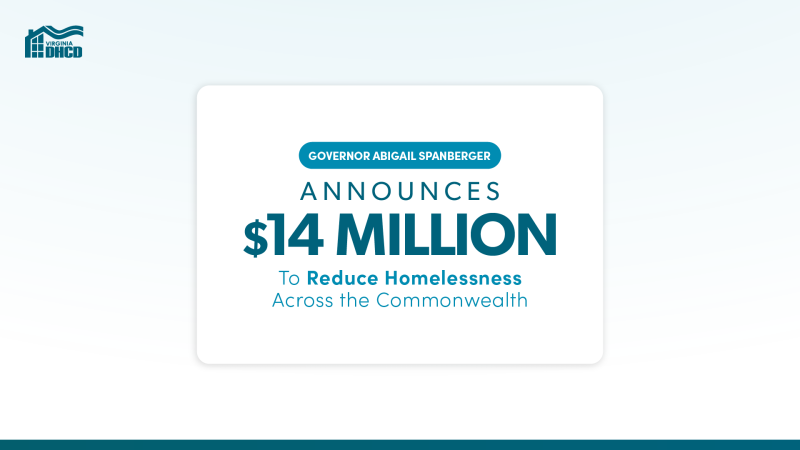 Governor Spanberger Awards $14 Million To Reduce Homelessness Across the Commonwealth
